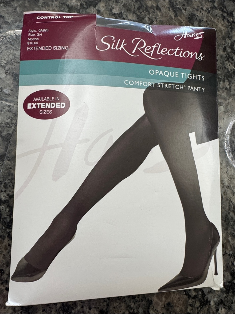 Hanes Silk Reflections Opaque Tights - new